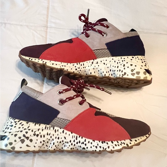 Steve Madden Shoes - Steve Madden Cliff Retro Sneakers-Colorful Patterned with Bubblegum Sole